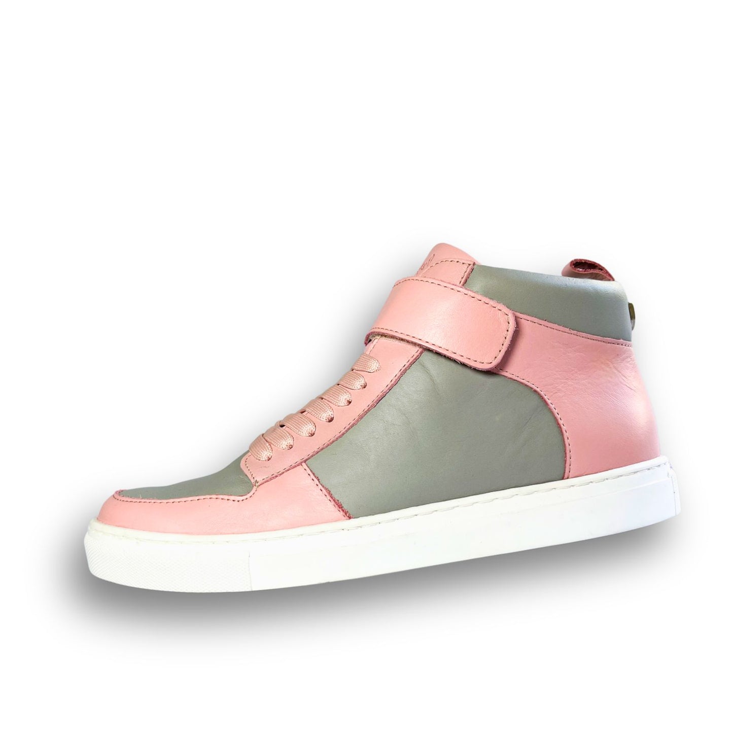 Kingsley Crew - High-Top Damen Sneaker aus Leder - Pink