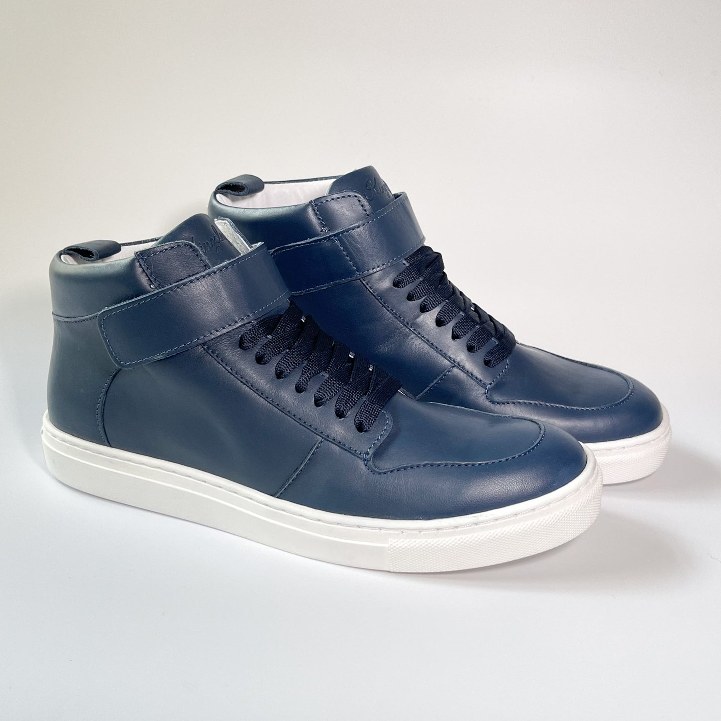Kingsley Crew - High-Top Herren Sneaker aus Leder - Blau