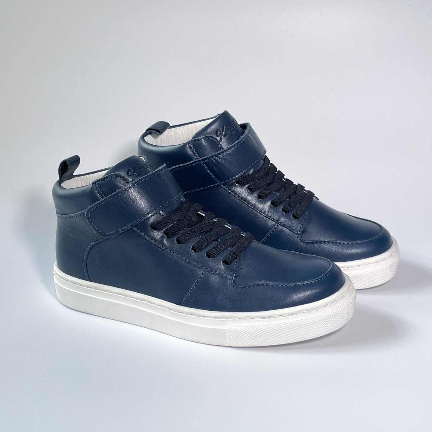 Kingsley Crew - High-Top Kinder Sneaker aus Leder - Blau