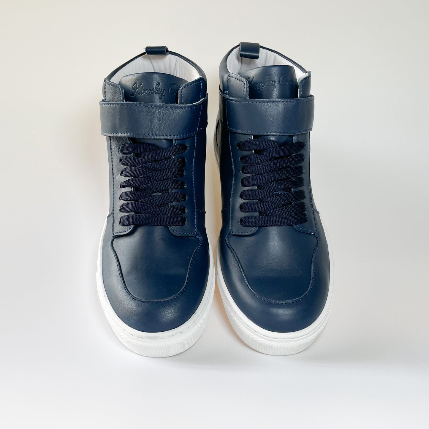 Kingsley Crew - High-Top Kinder Sneaker aus Leder - Blau