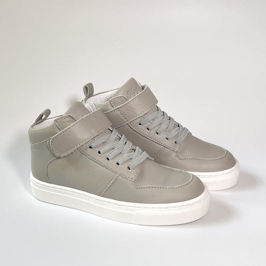 Kingsley Crew - High-Top Kinder Sneaker aus Leder - Grau