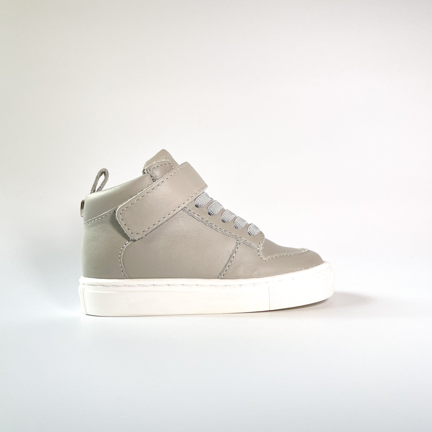 Kingsley Crew - High-Top Kinder Sneaker aus Leder - Kindergarten - Grau