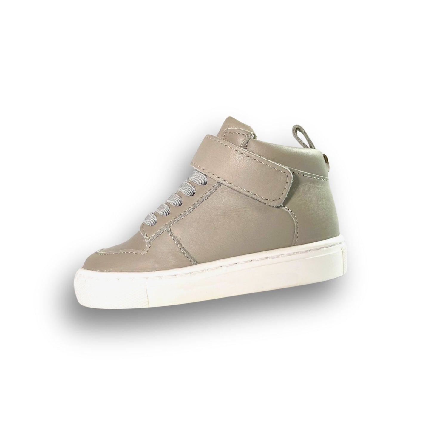 Kingsley Crew - High-Top Kinder Sneaker aus Leder - Kindergarten - Grau