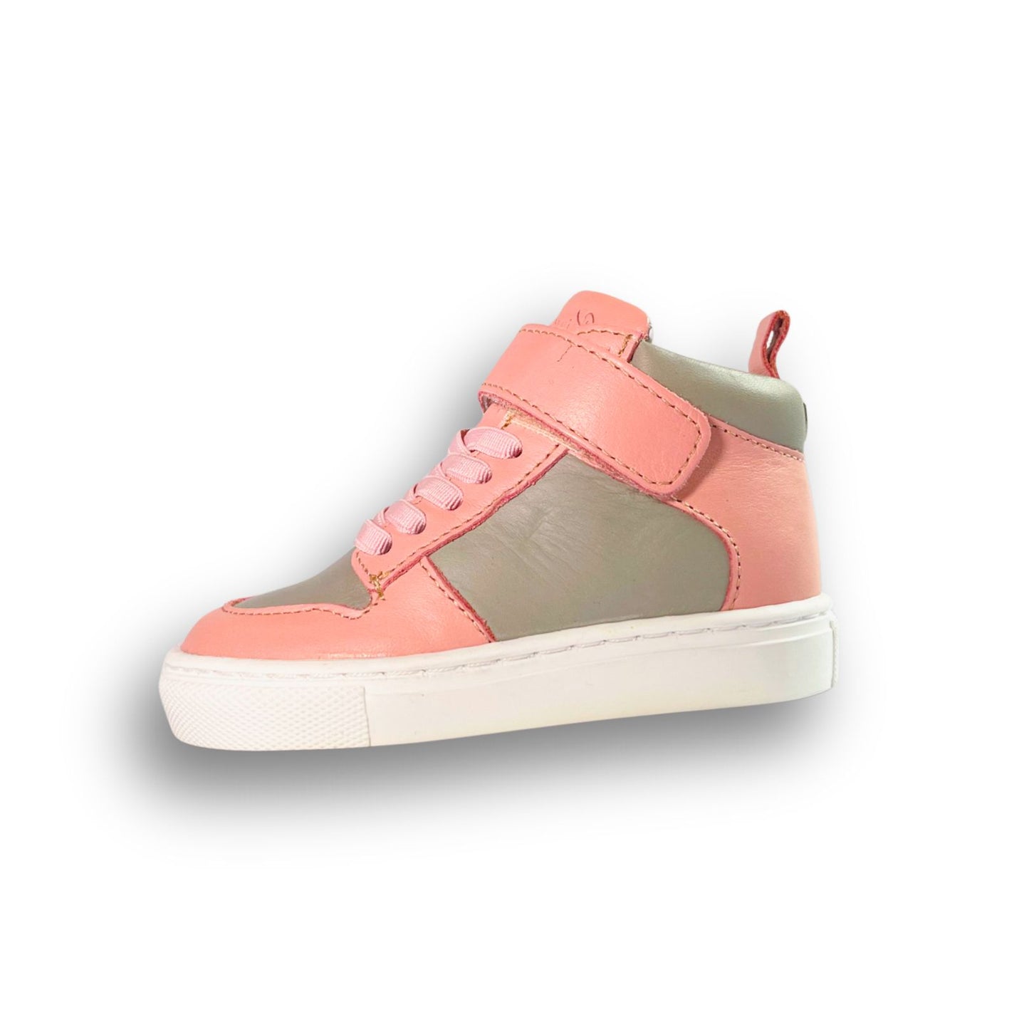 Kingsley Crew - High-Top Kinder Sneaker aus Leder - Kindergarten - Pink