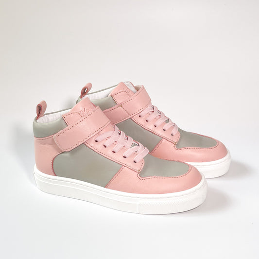 Kingsley Crew - High-Top Kinder Sneaker aus Leder - Pink
