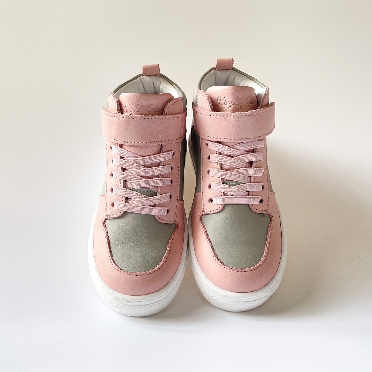 Kingsley Crew - High-Top Kinder Sneaker aus Leder - Pink