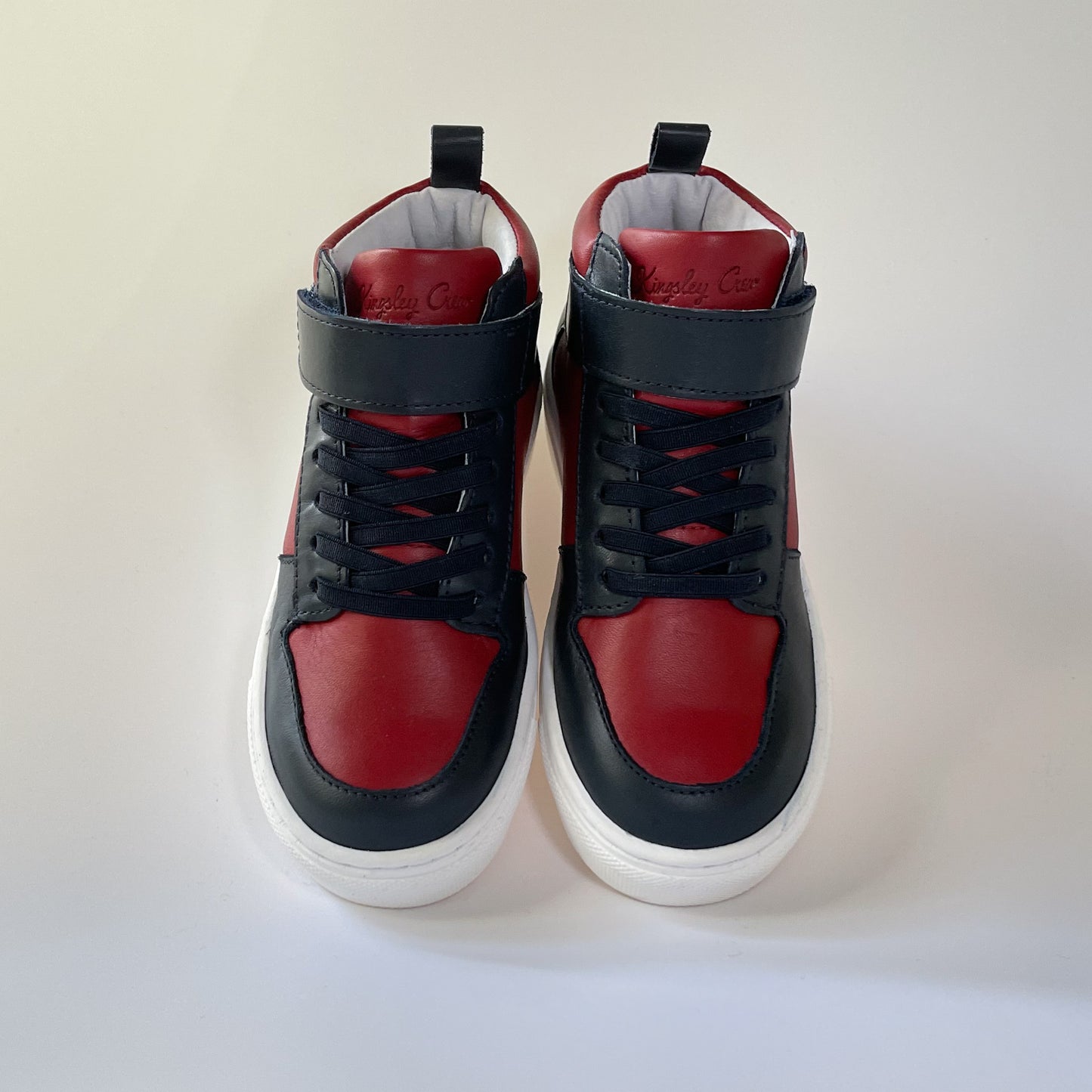 Kingsley Crew - High-Top Kinder Sneaker aus Leder - Rot