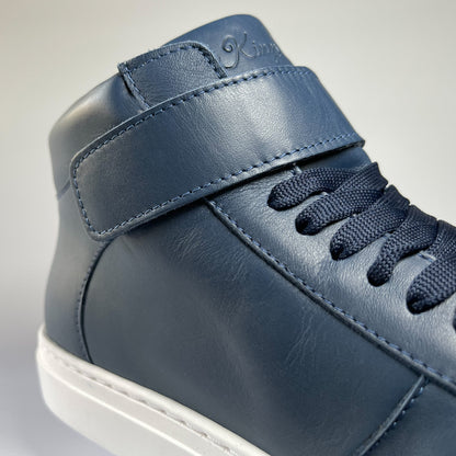 Kingsley Crew - High-Top Damen Sneaker aus Leder - Blau