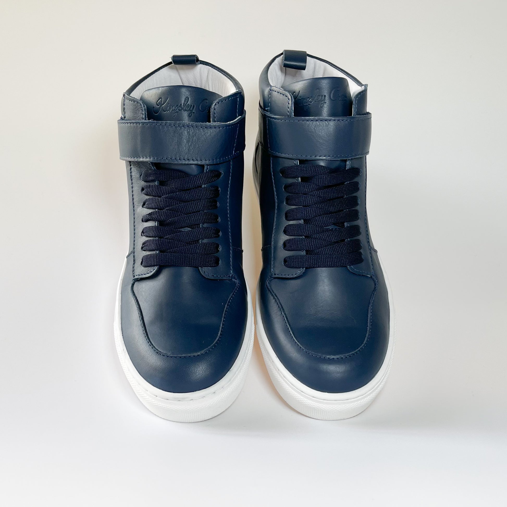 Kingsley Crew - High-Top Damen Sneaker aus Leder - Blau