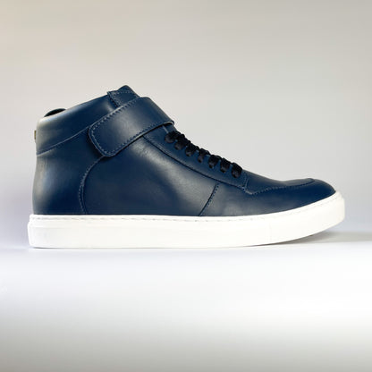 Kingsley Crew - High-Top Damen Sneaker aus Leder - Blau