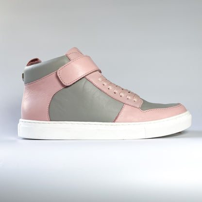 Kingsley Crew - High-Top Damen Sneaker aus Leder - Pink