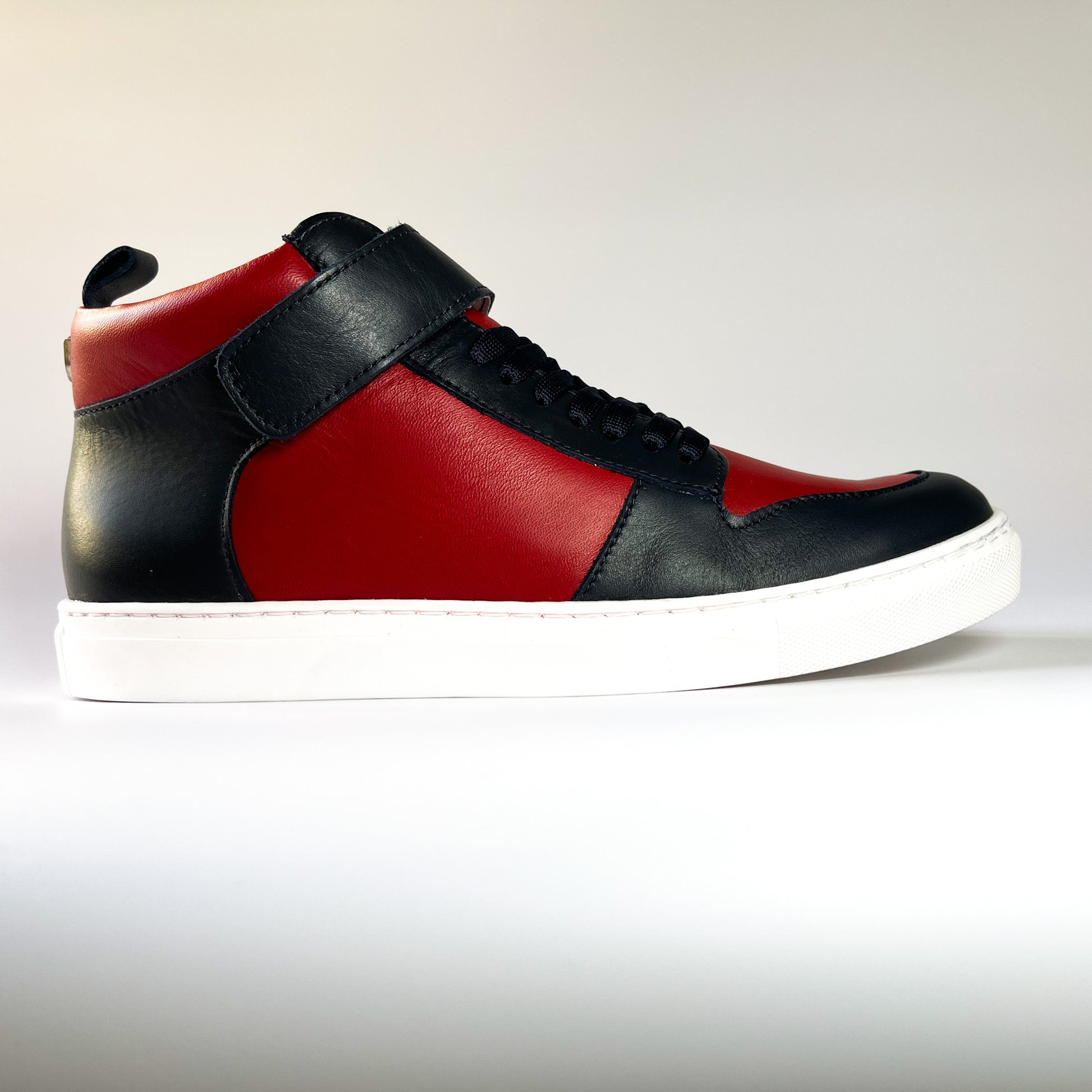 Kingsley Crew - High-Top Damen Sneaker aus Leder - Rot