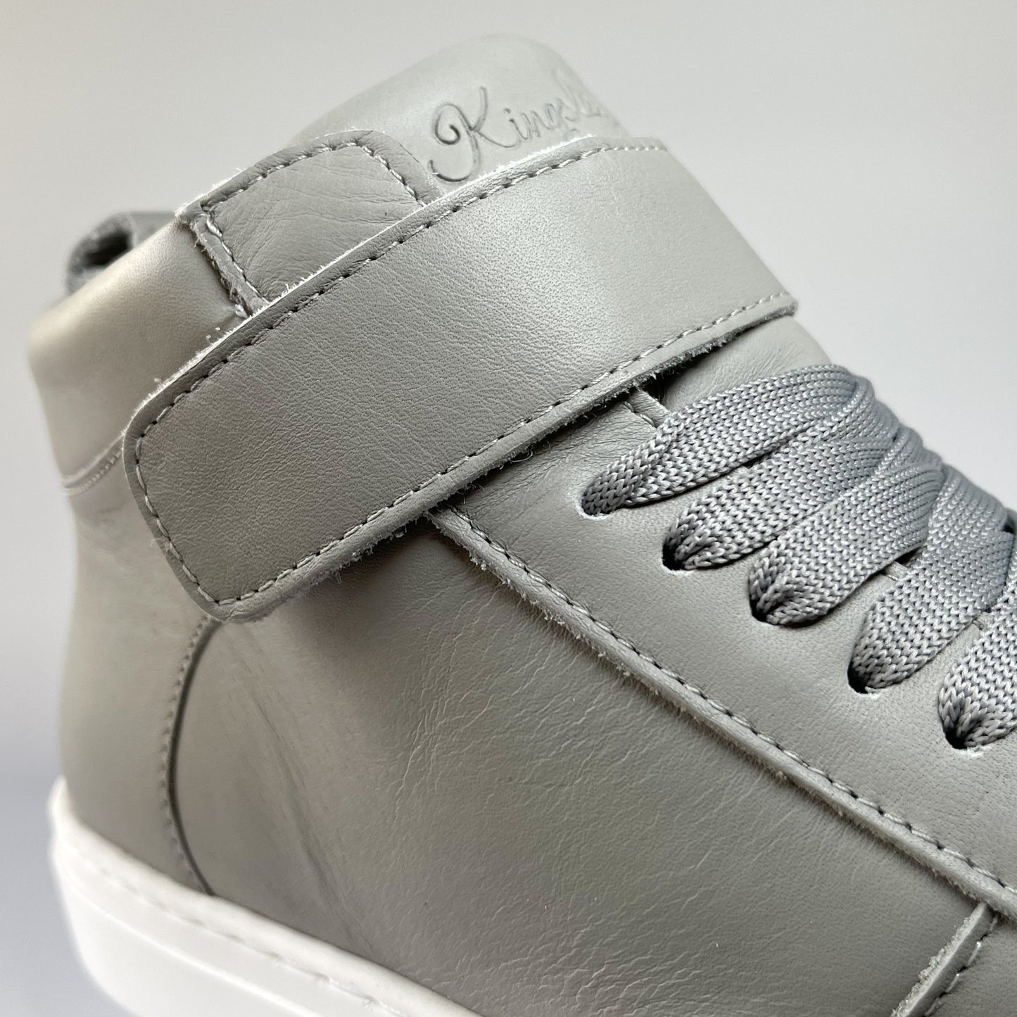 Kingsley Crew - High-Top Herren Sneaker aus Leder - Grau