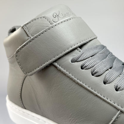 Kingsley Crew - High-Top Herren Sneaker aus Leder - Grau