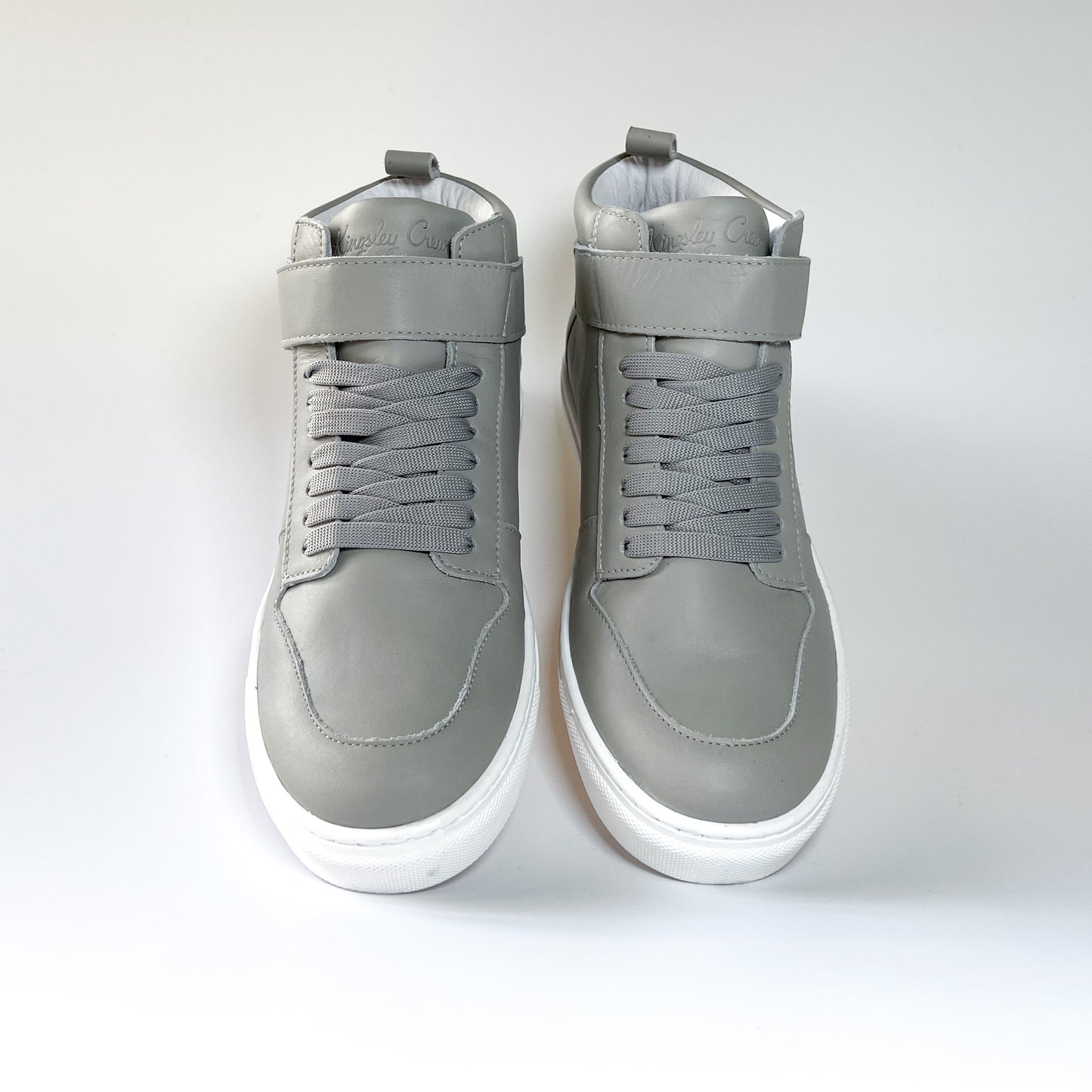 Kingsley Crew - High-Top Herren Sneaker aus Leder - Grau