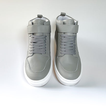 Kingsley Crew - High-Top Herren Sneaker aus Leder - Grau