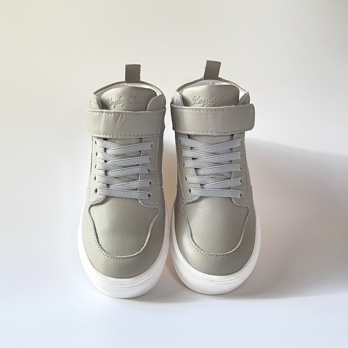Kingsley Crew - High-Top Kinder Sneaker aus Leder - Grau