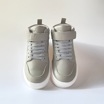 Kingsley Crew - High-Top Kinder Sneaker aus Leder - Grau