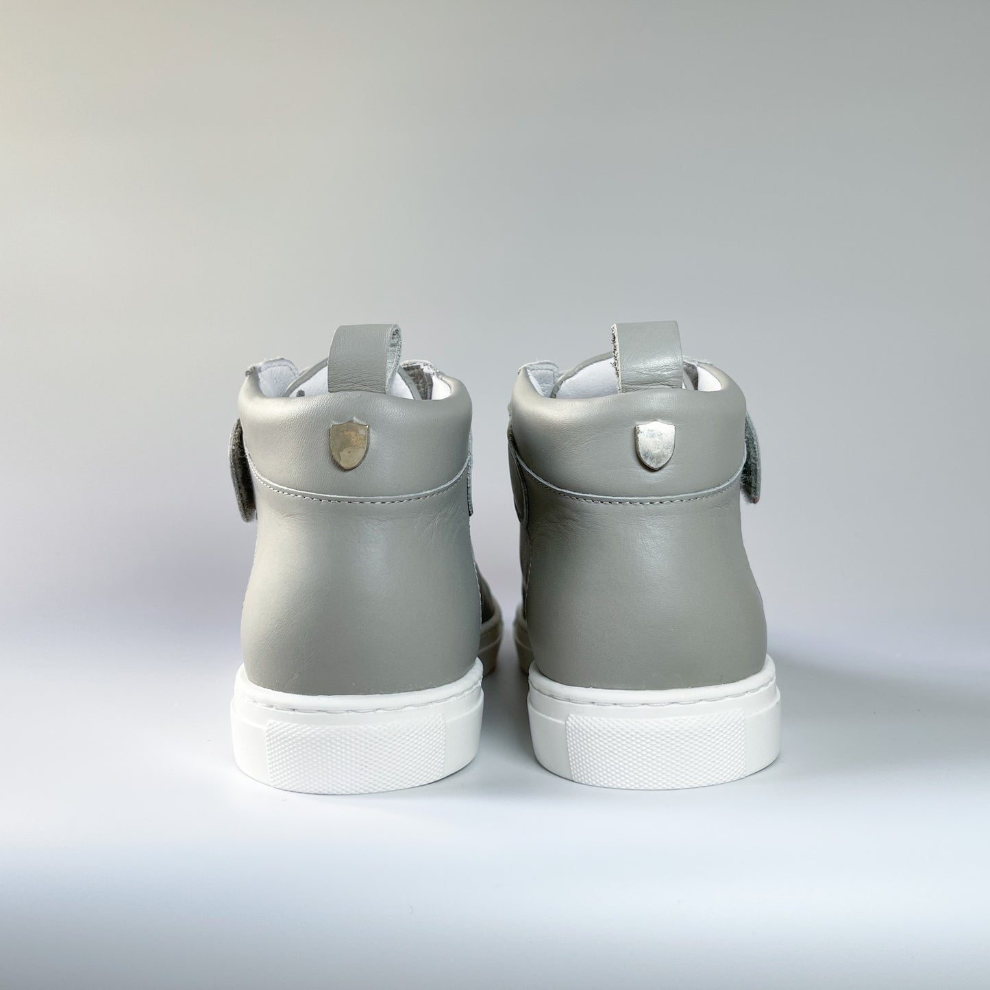Kingsley Crew - High-Top Kinder Sneaker aus Leder - Grau