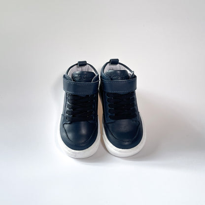Kingsley Crew - High-Top Kinder Sneaker aus Leder - Kindergarten - Blau