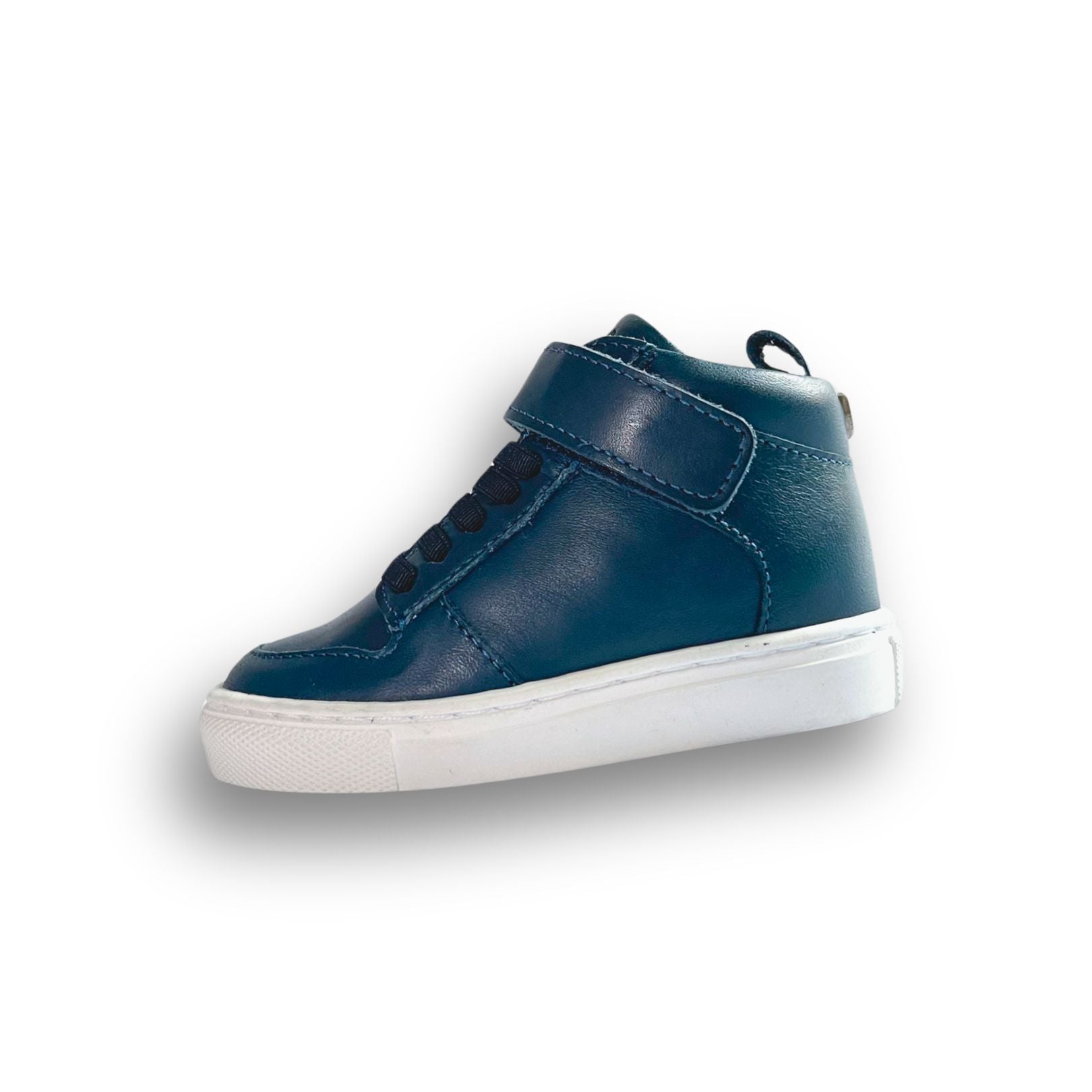 Kingsley Crew - High-Top Kinder Sneaker aus Leder - Kindergarten - Blau