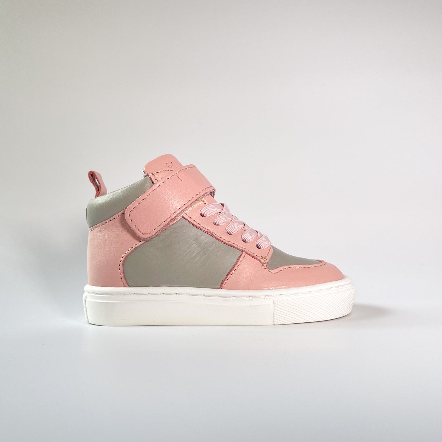 Kingsley Crew - High-Top Kinder Sneaker aus Leder - Kindergarten - Pink