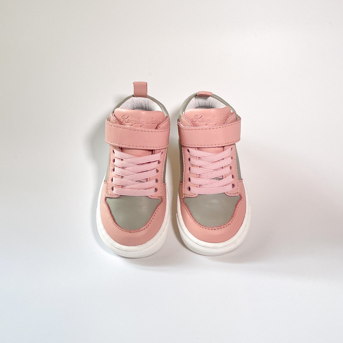 Kingsley Crew - High-Top Kinder Sneaker aus Leder - Kindergarten - Pink
