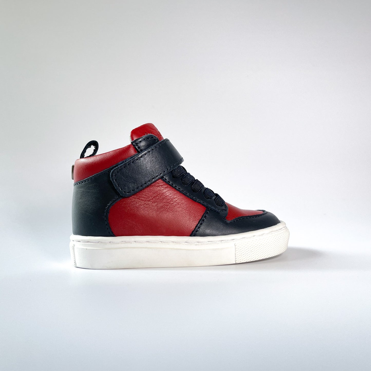 Kingsley Crew - High-Top Kinder Sneaker aus Leder - Kindergarten - Rot