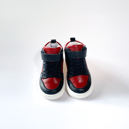 Kingsley Crew - High-Top Kinder Sneaker aus Leder - Kindergarten - Rot