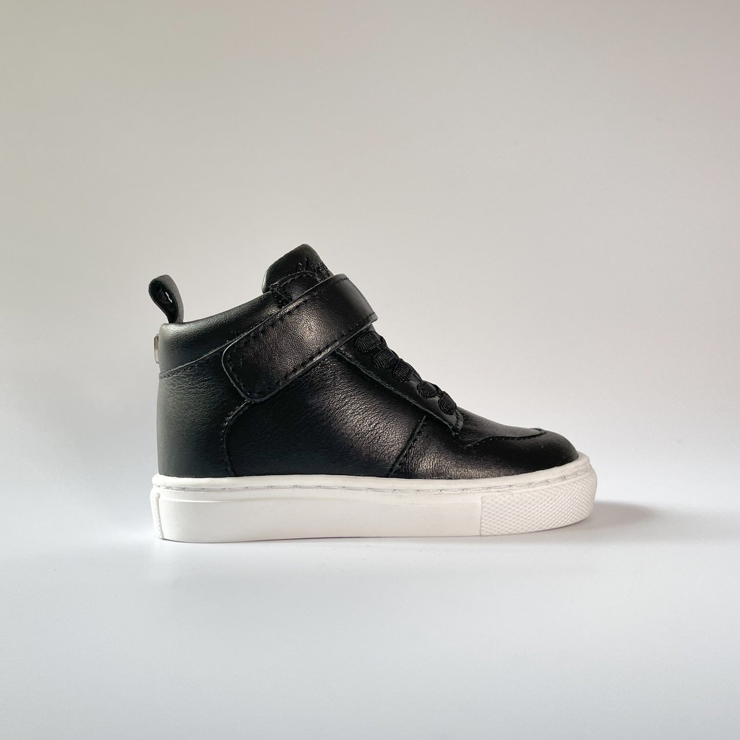 Kingsley Crew - High-Top Kinder Sneaker aus Leder - Kindergarten - Schwarz